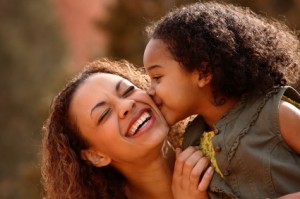 Mother and daughter smile after getting a teeth cleaning done along with some other family dentistry services in San Antonio.